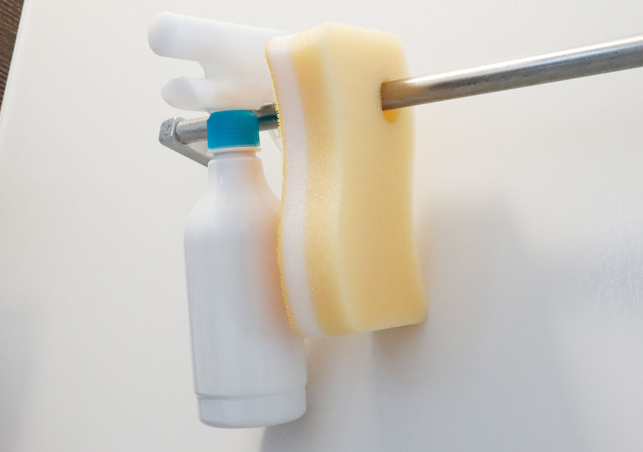 細かい繊維で細かい汚れを落とすバススポンジ