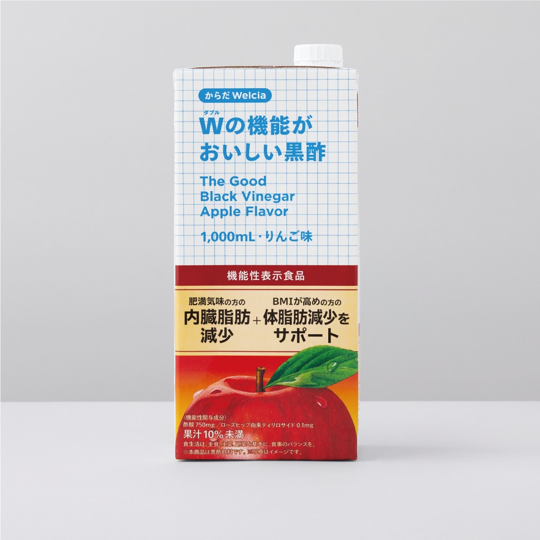 Wの機能がおいしい黒酢/1,000mL・りんご味
