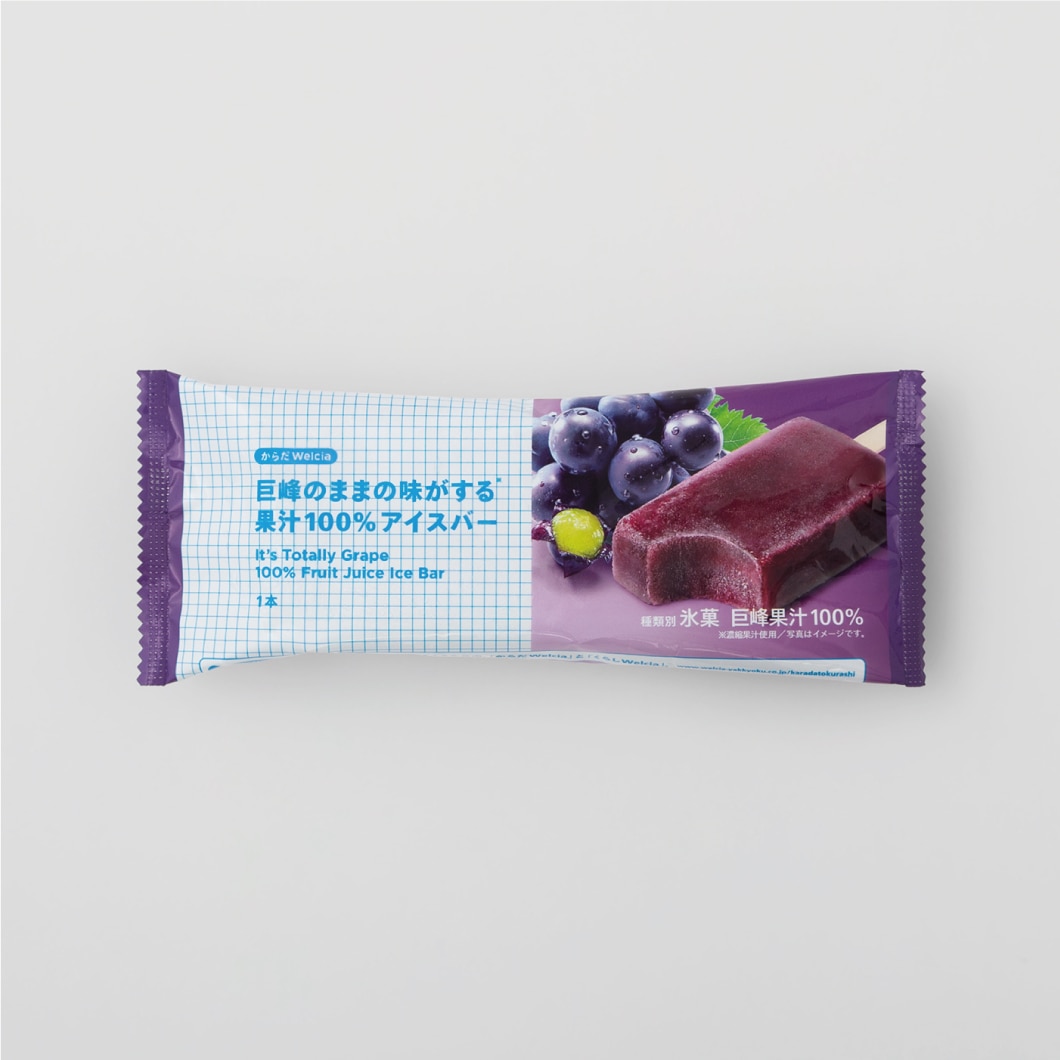巨峰のままの味がする果汁100％アイスバー/1本